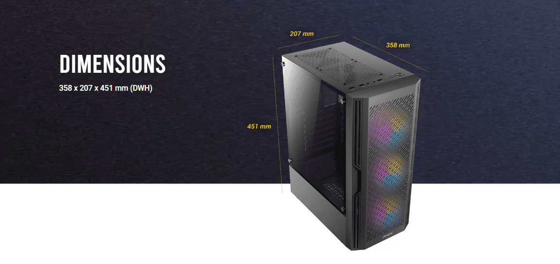 Antec Ax20 Case 10 Dimensions