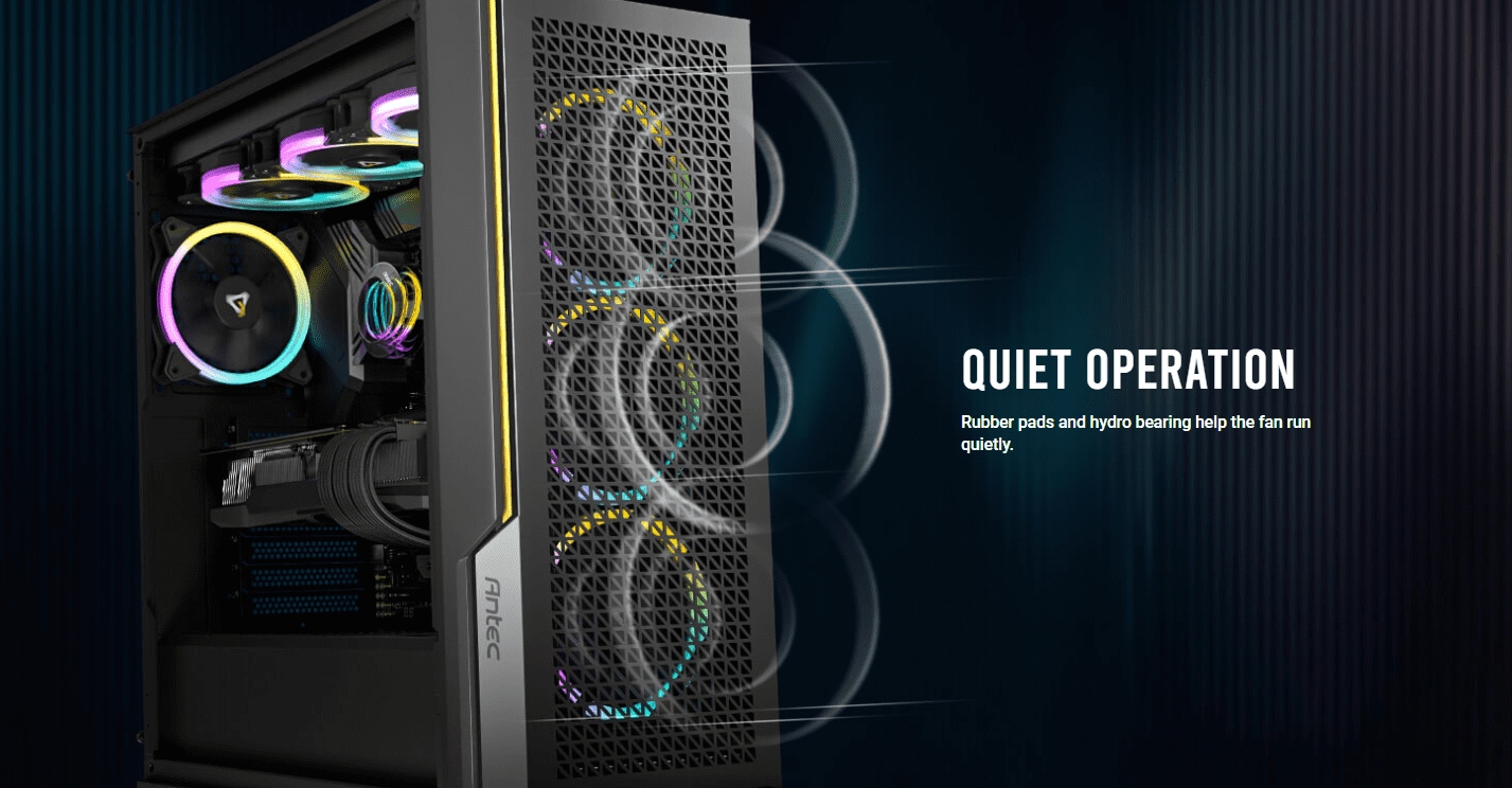 Antec Neon 120 Pwm Argb 3 In 1 Fan 5 Quiet operation
