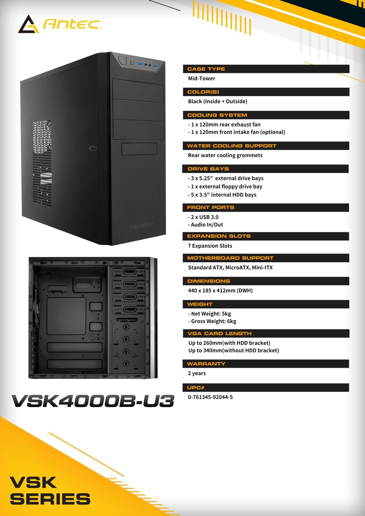 Antec Vsk4000B-U3 Case 2 Vsk4000b-u3