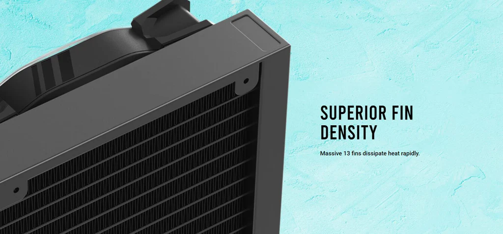 Antec Vortex 240 Argb 6 Superior fin density