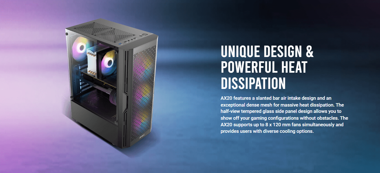 Antec Ax20 Case 3 Unique design powerful heat dissipation