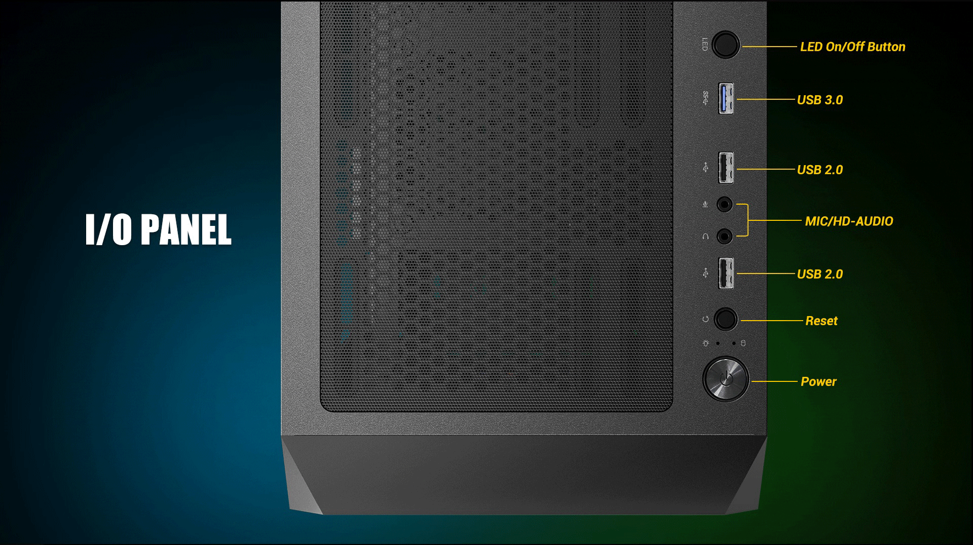 Antec Ax83 Rgb Case 7 I/o panel