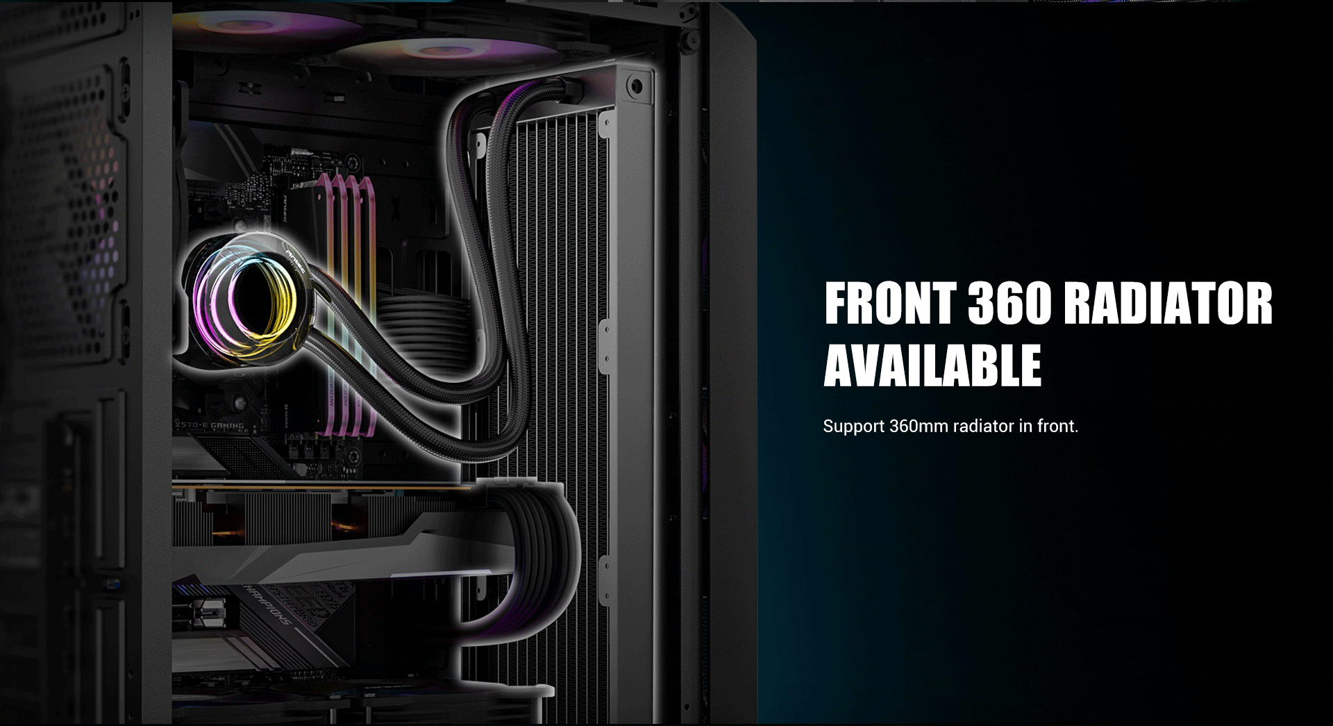 Antec Ax83 Rgb Case 10 Front 360 radiator available