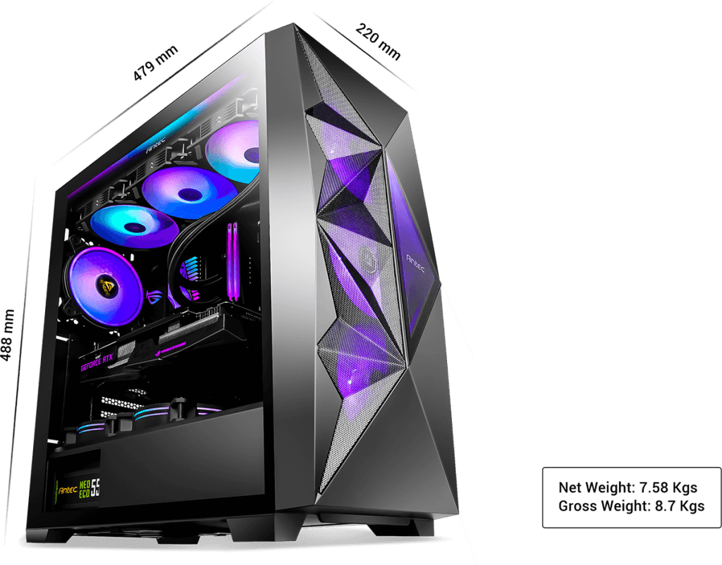 Antec Df800 Flux: A Sleek And Stylish Full-Tower Case For Indian Pc Builders 2 Antec india df800 flux pdt02 1024x802 1