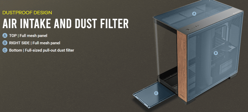 Antec C8 Curve Wood: A Unique Fusion Of Elegance And Performance 5 Dustproof features
