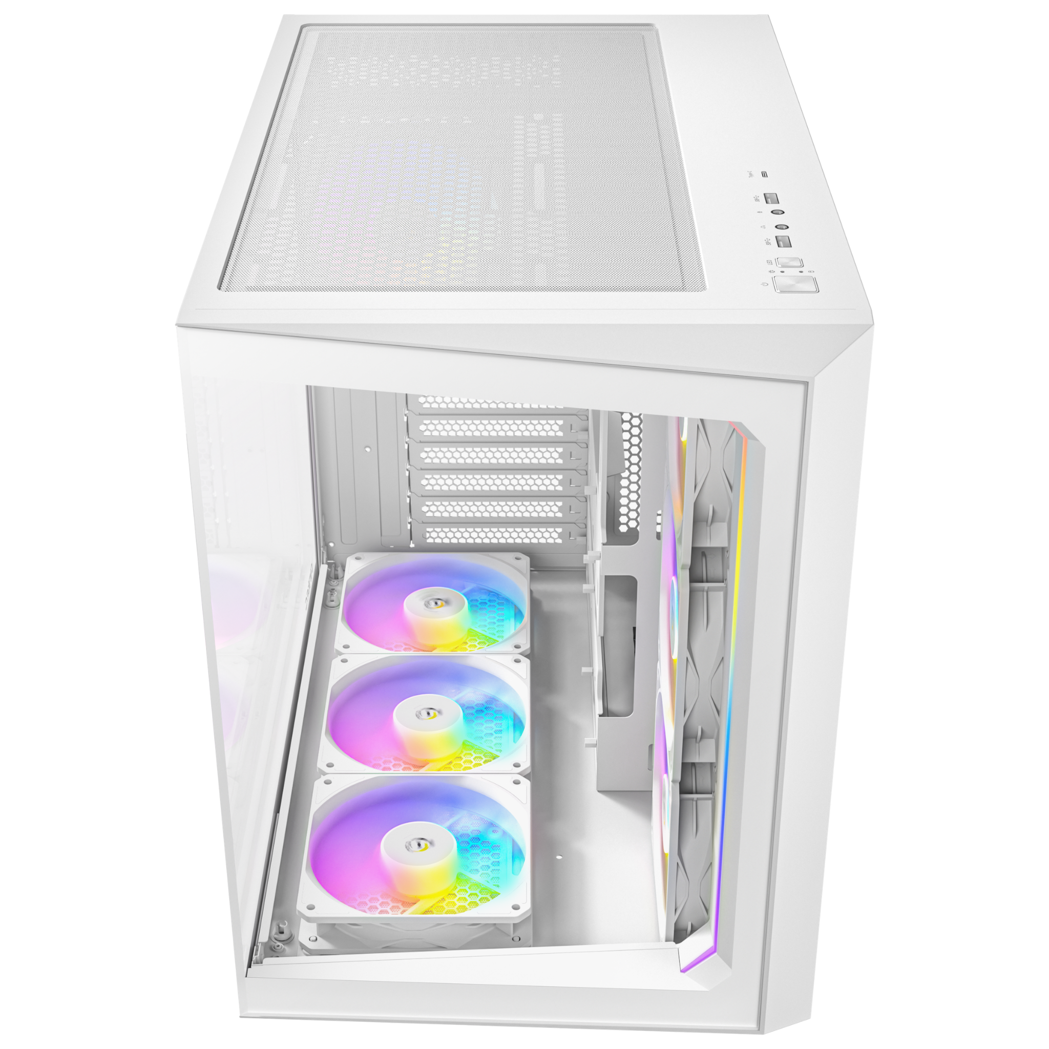 Antec C5 ARGB White Mid Tower PC Case | Panoramic Glass & 7 PWM Fans