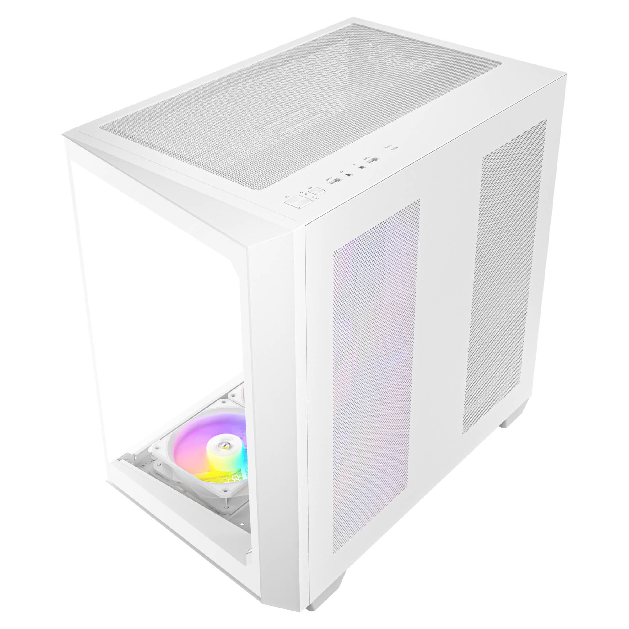 Antec C5 ARGB White Mid Tower PC Case | Panoramic Glass & 7 PWM Fans