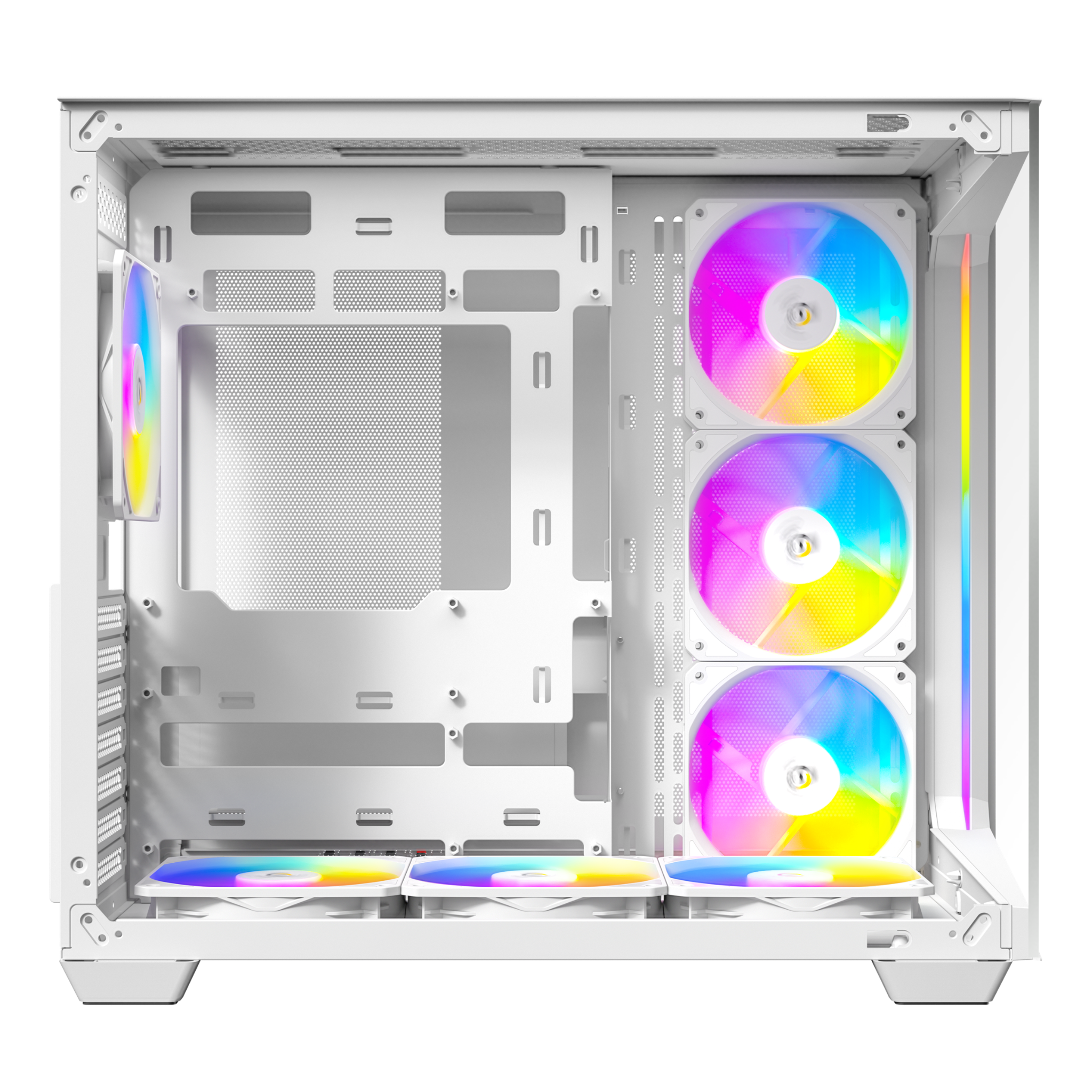 Antec C5 ARGB White Mid Tower PC Case | Panoramic Glass & 7 PWM Fans