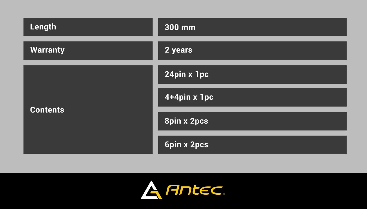 Antec PSU Extension Cable Kit 6 Pack