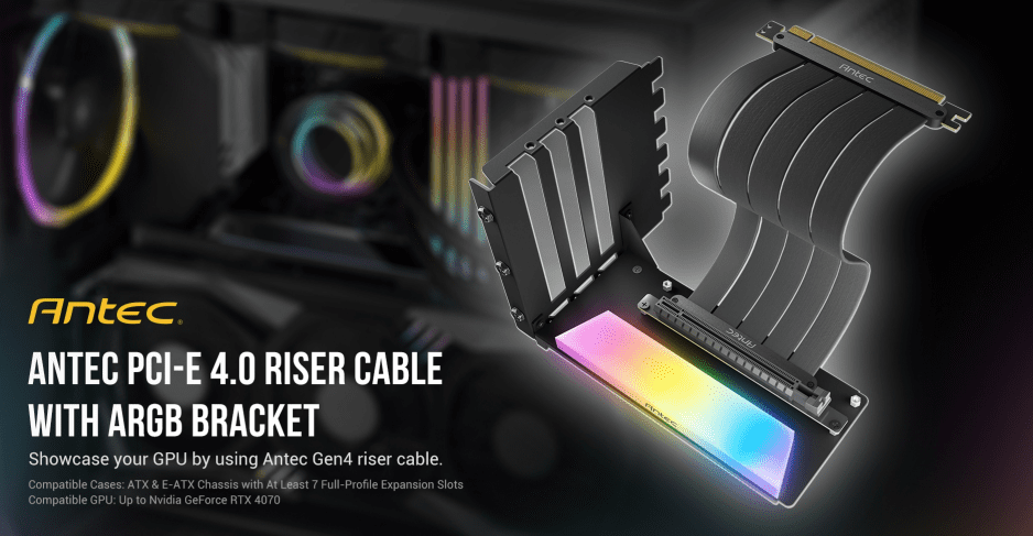 Antec PCIE 4.0 ARGB Vertical Bracket PCIE 4.0 Cable Kit