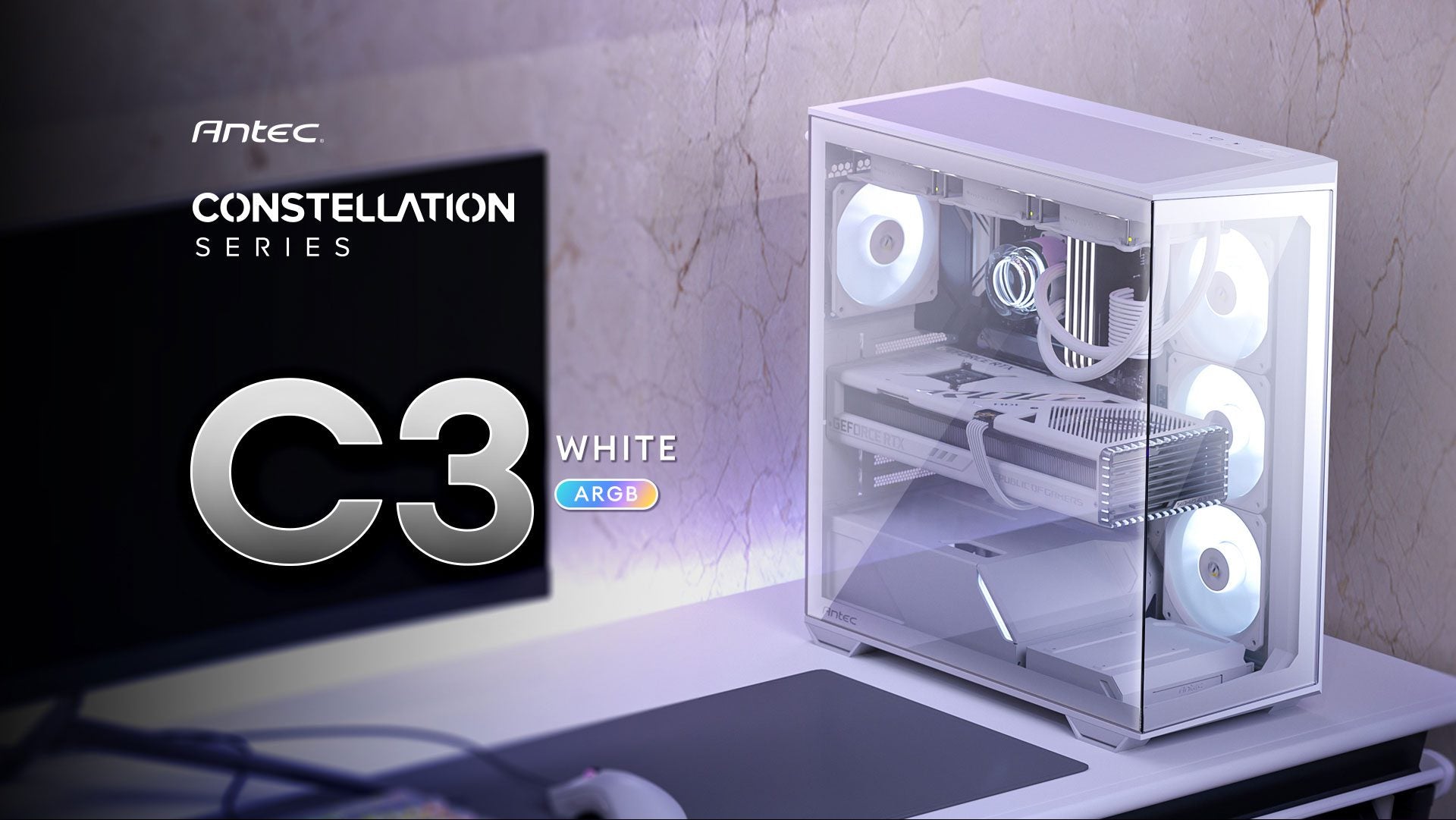 EK VadarX3M D-RGB ホワイト 5個セット Antec C3 ARGB White Constellation Series Case – Antec India