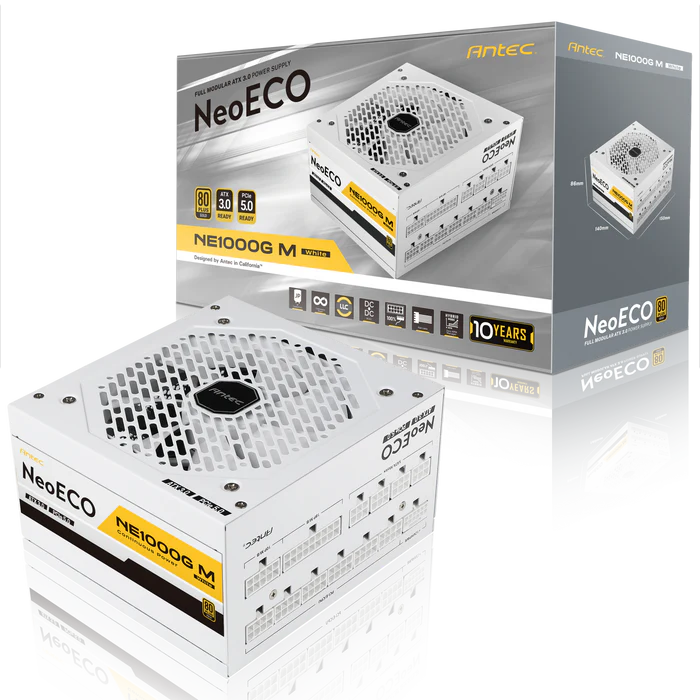 Antec NE1000G M White ATX 3.0 Power Supply (PSU)