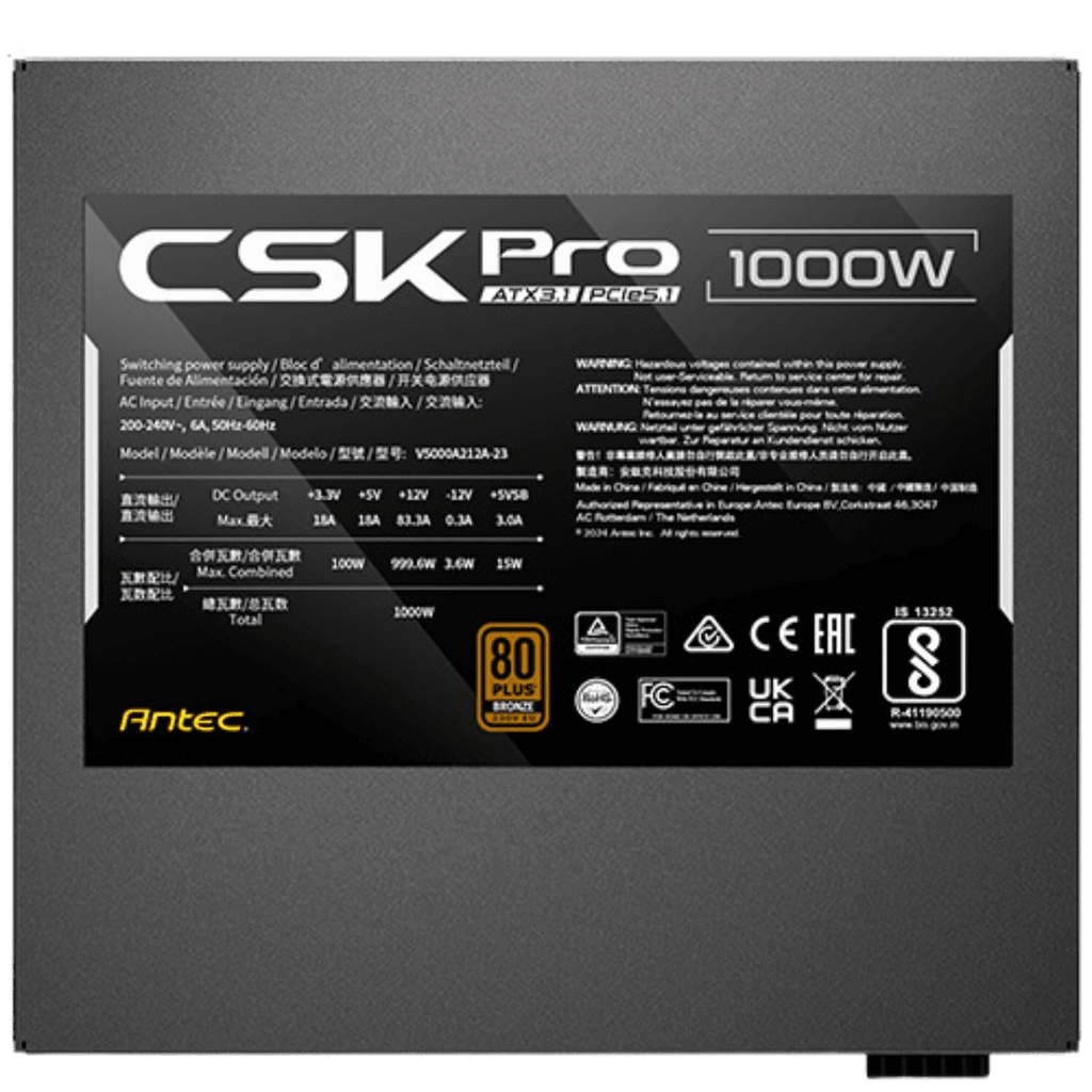 Antec CSK Pro ATX3.1 1000W Power Supply (PSU)