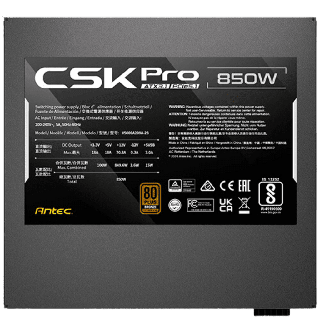 Antec CSK Pro ATX3.1 850w Power Supply (PSU)