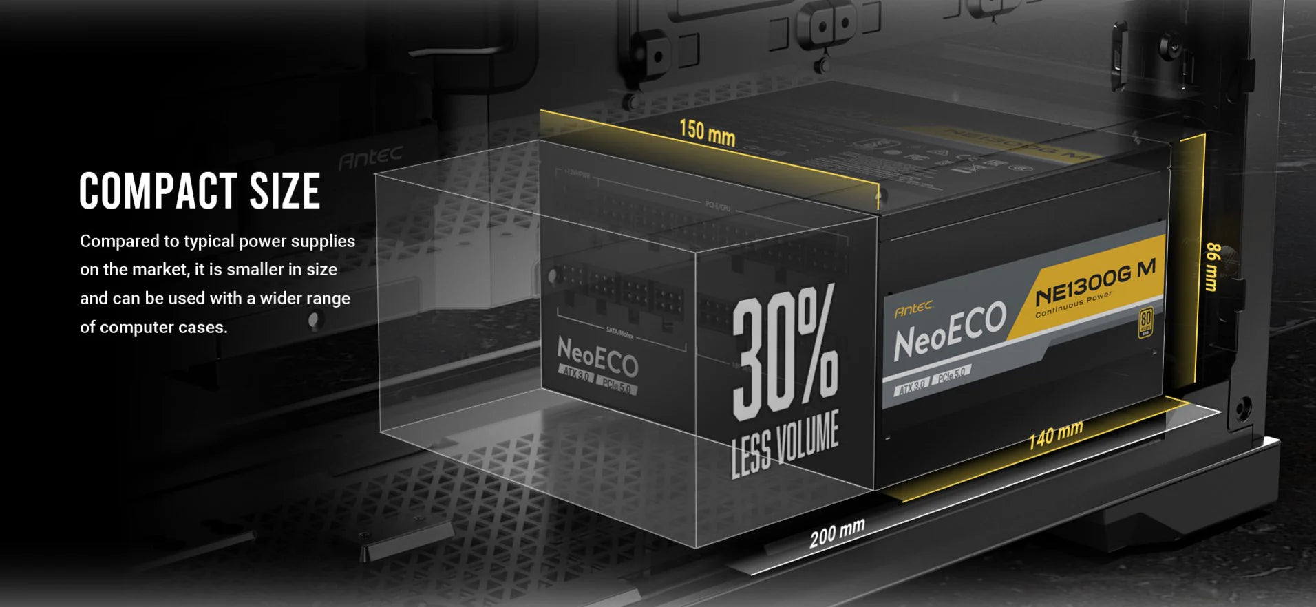Antec NE1300G M ATX 3.0 Power Supply (PSU)