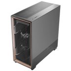 Antec FLUX PRO Full Tower PC Case | E-ATX, Walnut Wood Panel, 6x PWM Fans, CPU/GPU Temp Display - Black