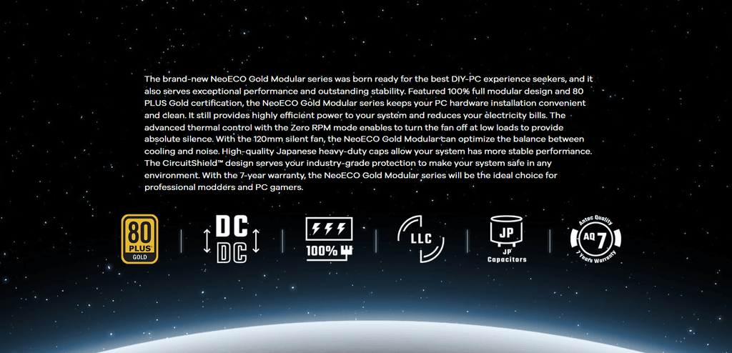 Antec NE850G Modular White Power Supply (PSU)