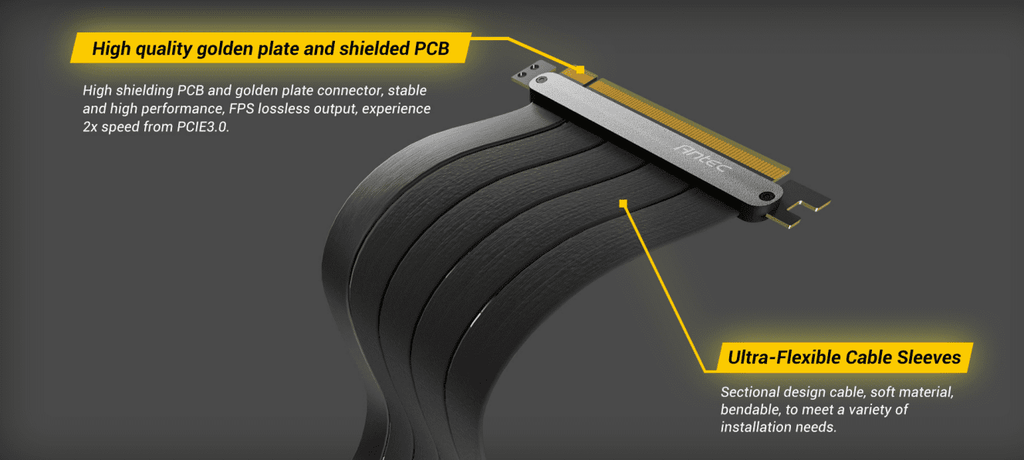 Antec PCIE 3.0 Adjustable verticle bracket PCIE 4.0 Cable Kit