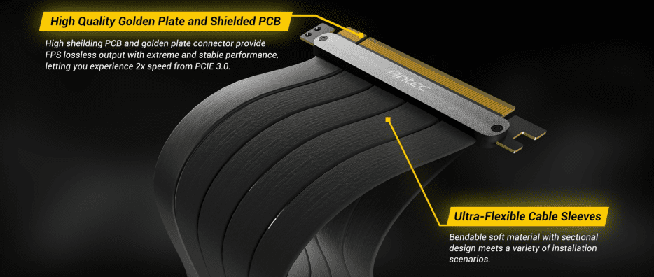 Antec PCIE 4.0 ARGB Vertical Bracket PCIE 4.0 Cable Kit