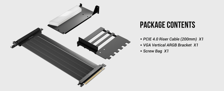 Antec PCIE 4.0 ARGB Vertical Bracket PCIE 4.0 Cable Kit