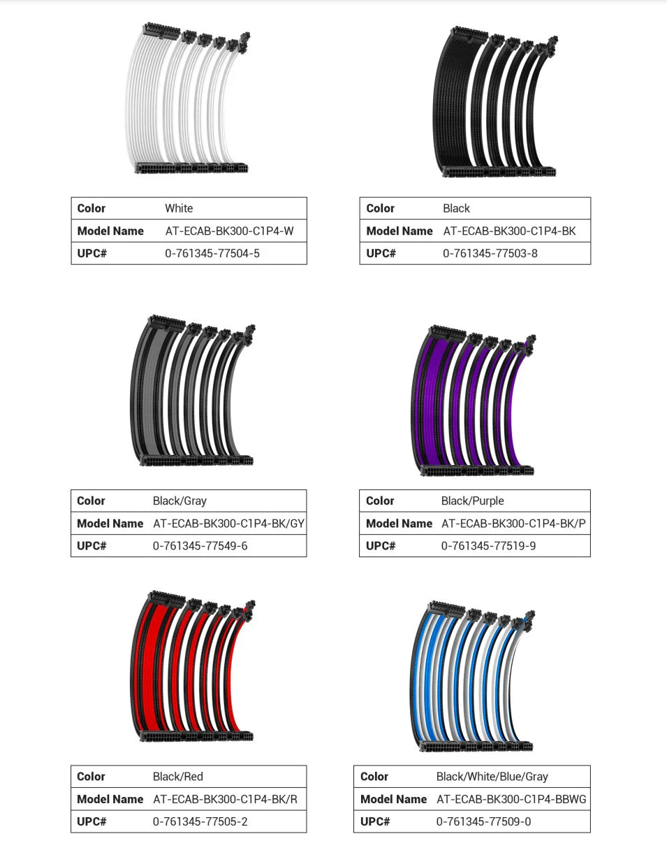 Antec PSU Extension Cable Kit 6 Pack