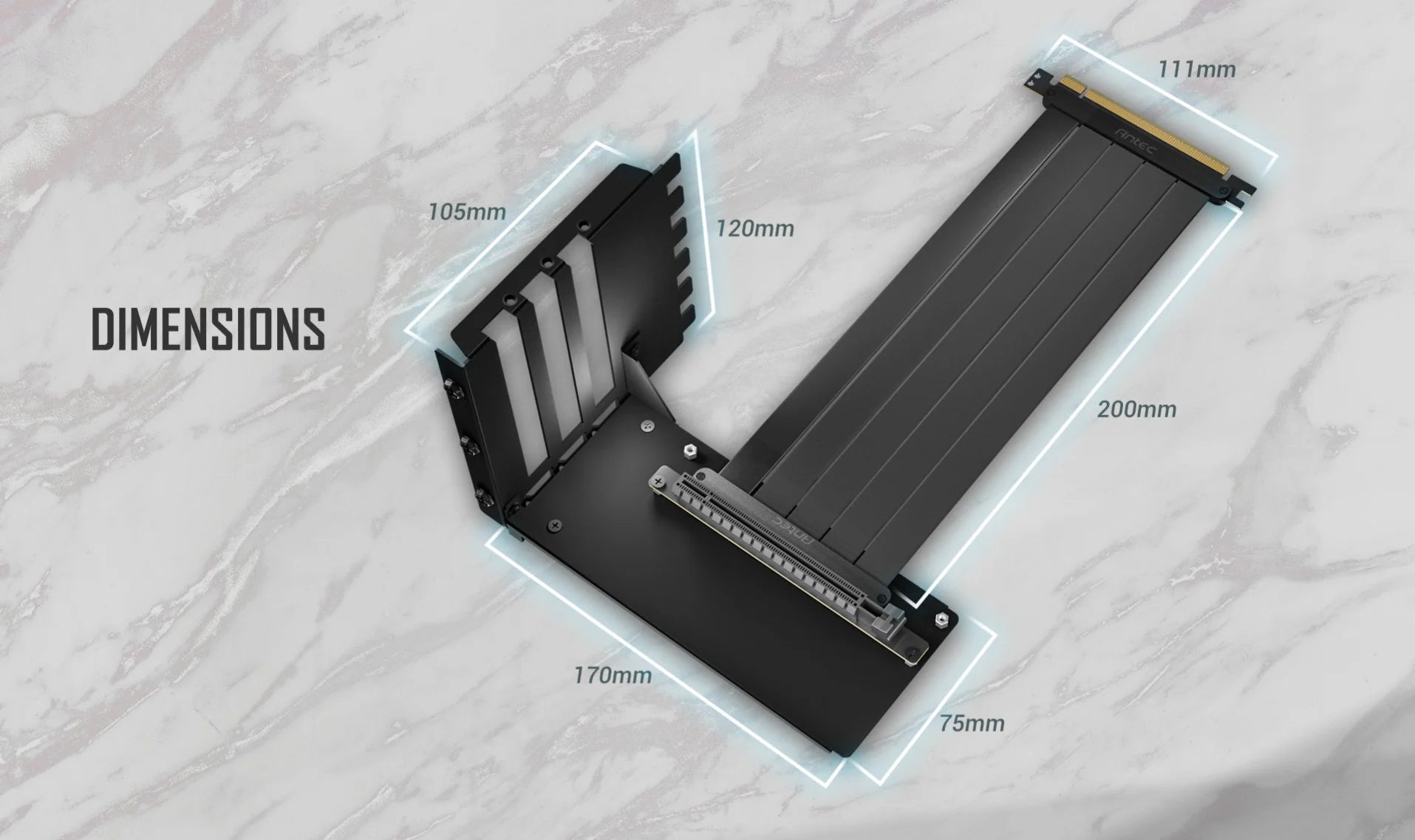 Antec PCI-E 4.0 Riser Cable with Bracket