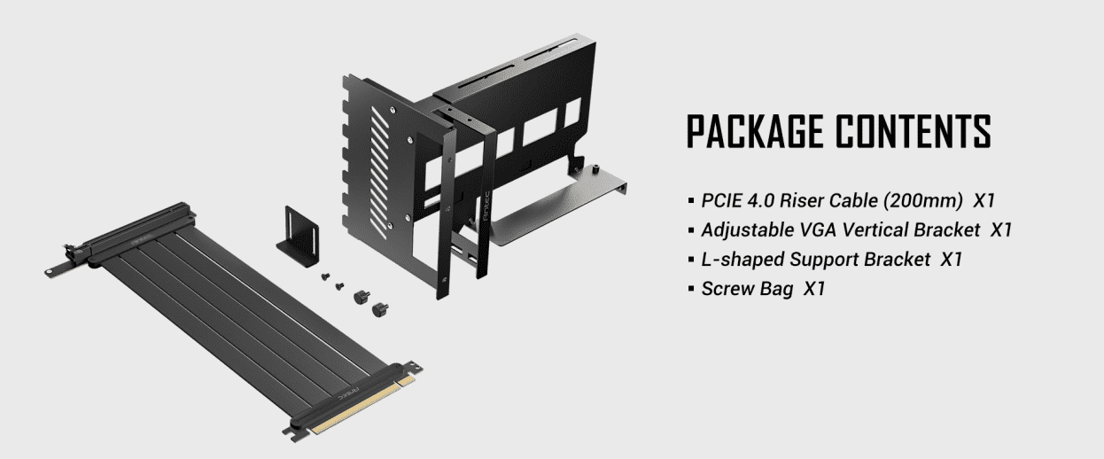 Antec PCIE 3.0 Adjustable verticle bracket PCIE 4.0 Cable Kit