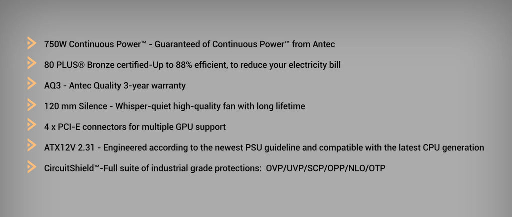 Antec CSK 750H Bronze Power Supply (PSU)
