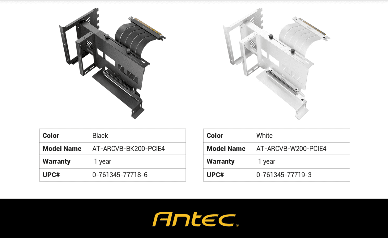 Antec PCIE 3.0 Adjustable verticle bracket PCIE 4.0 Cable Kit