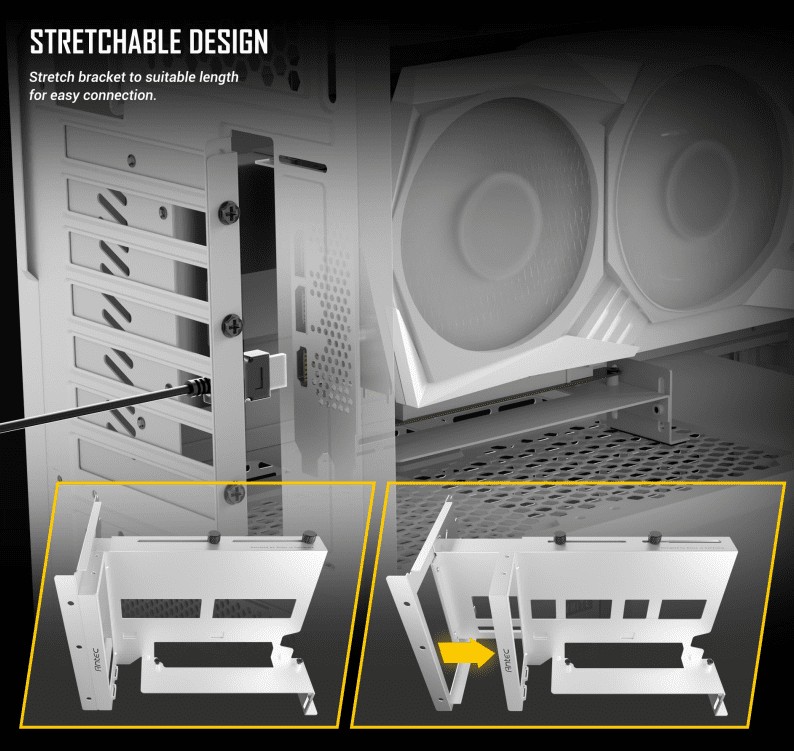Antec PCIE 3.0 Adjustable verticle bracket PCIE 4.0 Cable Kit